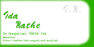 ida mathe business card